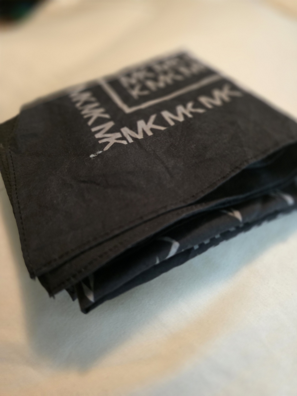 Michael Kors Black Logo Pocket Square